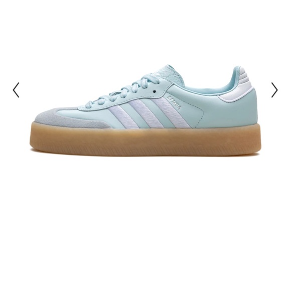 Adidas Women's Samba Pastel Blue Sneakers - Picture 3 of 6